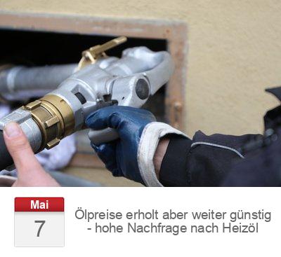 Ölpreise erholt aber weiter günstig - hohe Nachfrage nach Heizöl