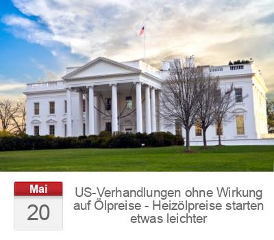 US-Verhandlungen ohne Wirkung auf Ölpreise - Heizölpreise starten etwas leichter